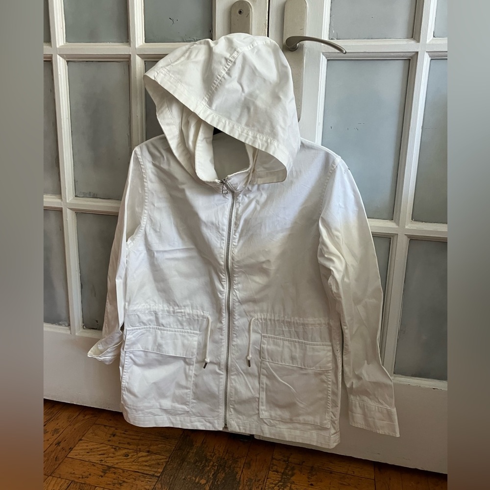 uniqlo white cotton spring jacket